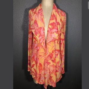 J McLaughlin Floral Sheer Cardigan Kimono